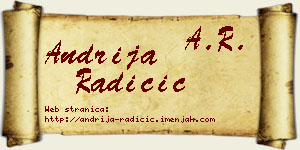 Andrija Radičić vizit kartica